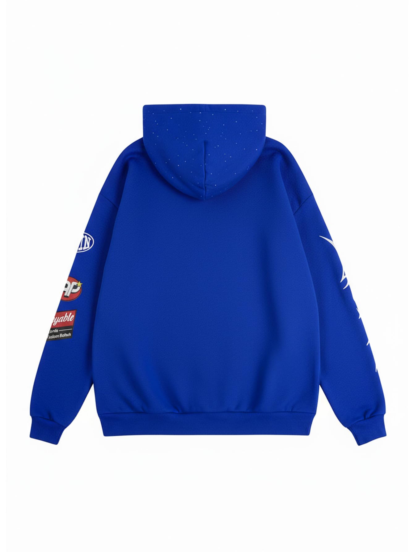 SOLY HUX Men's Graphic Oversized Hoodies Y2k Zip Up Long Sleeve Hooded Sweatshirt Jacket Streetwear
