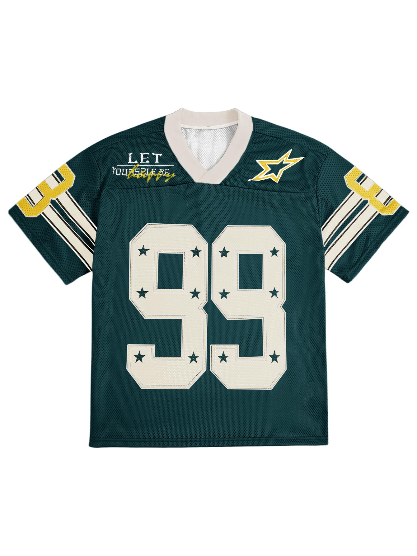 SOLY HUX Mens Jersey Y2k Baggy Shirts Graphic Tees Oversized V Neck Tshirts Summer Tops