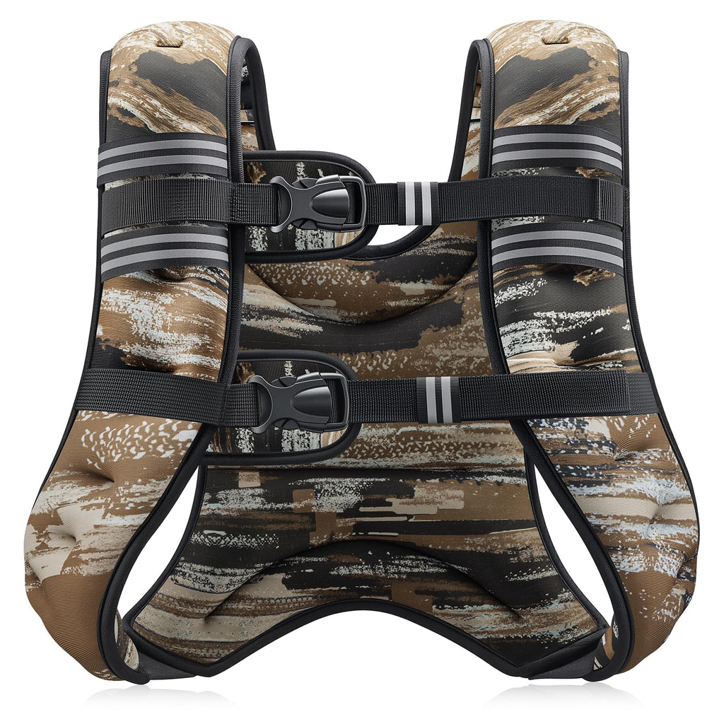 ZELUS Weighted Vest, 6lb/8lb/12lb/16lb/20lb/25lb/30lb Weight Vest with Reflective Stripe for Workout, Strength Training, Running, Fitness, Muscle Building, Weight Loss, Weightlifting