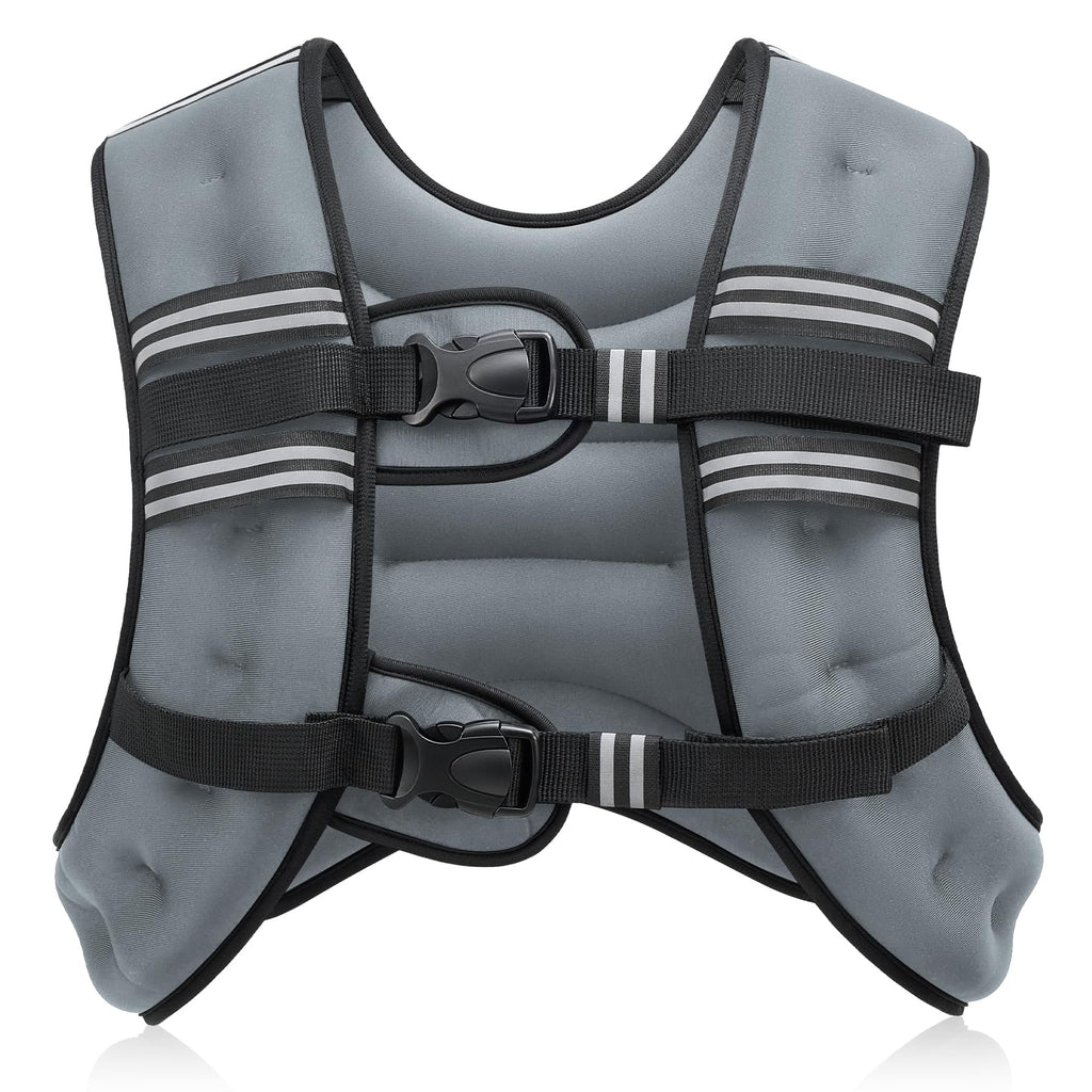 ZELUS Weighted Vest, 6lb/8lb/12lb/16lb/20lb/25lb/30lb Weight Vest with Reflective Stripe for Workout, Strength Training, Running, Fitness, Muscle Building, Weight Loss, Weightlifting