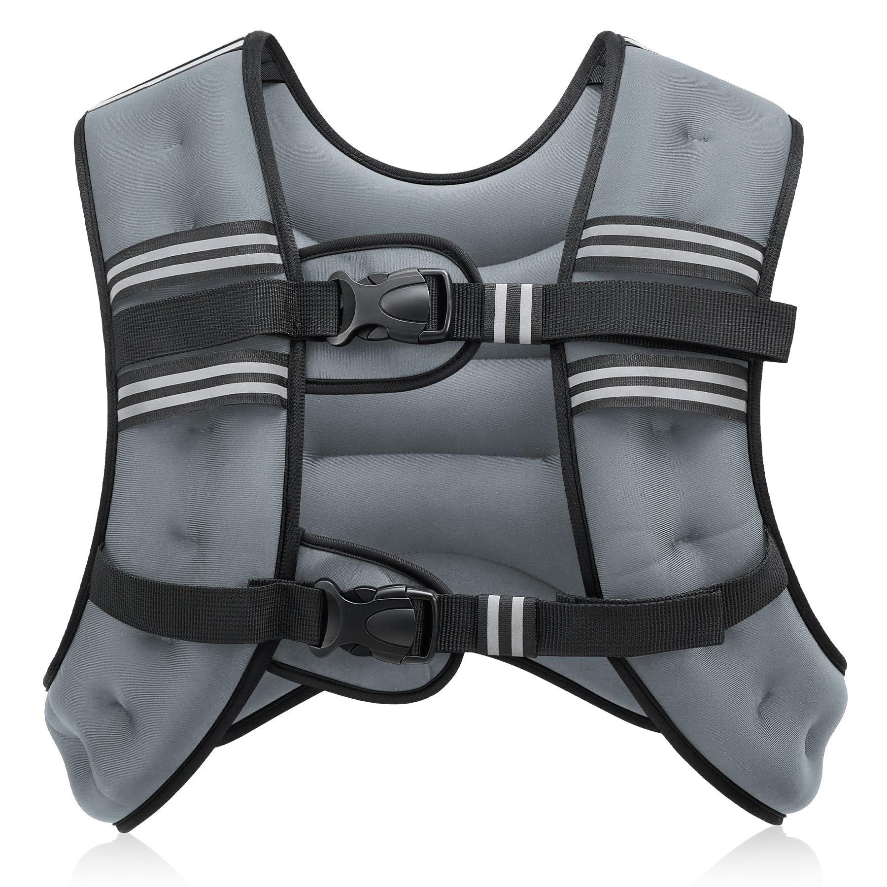 ZELUS Weighted Vest, 6lb/8lb/12lb/16lb/20lb/25lb/30lb Weight Vest with Reflective Stripe for Workout, Strength Training, Running, Fitness, Muscle Building, Weight Loss, Weightlifting