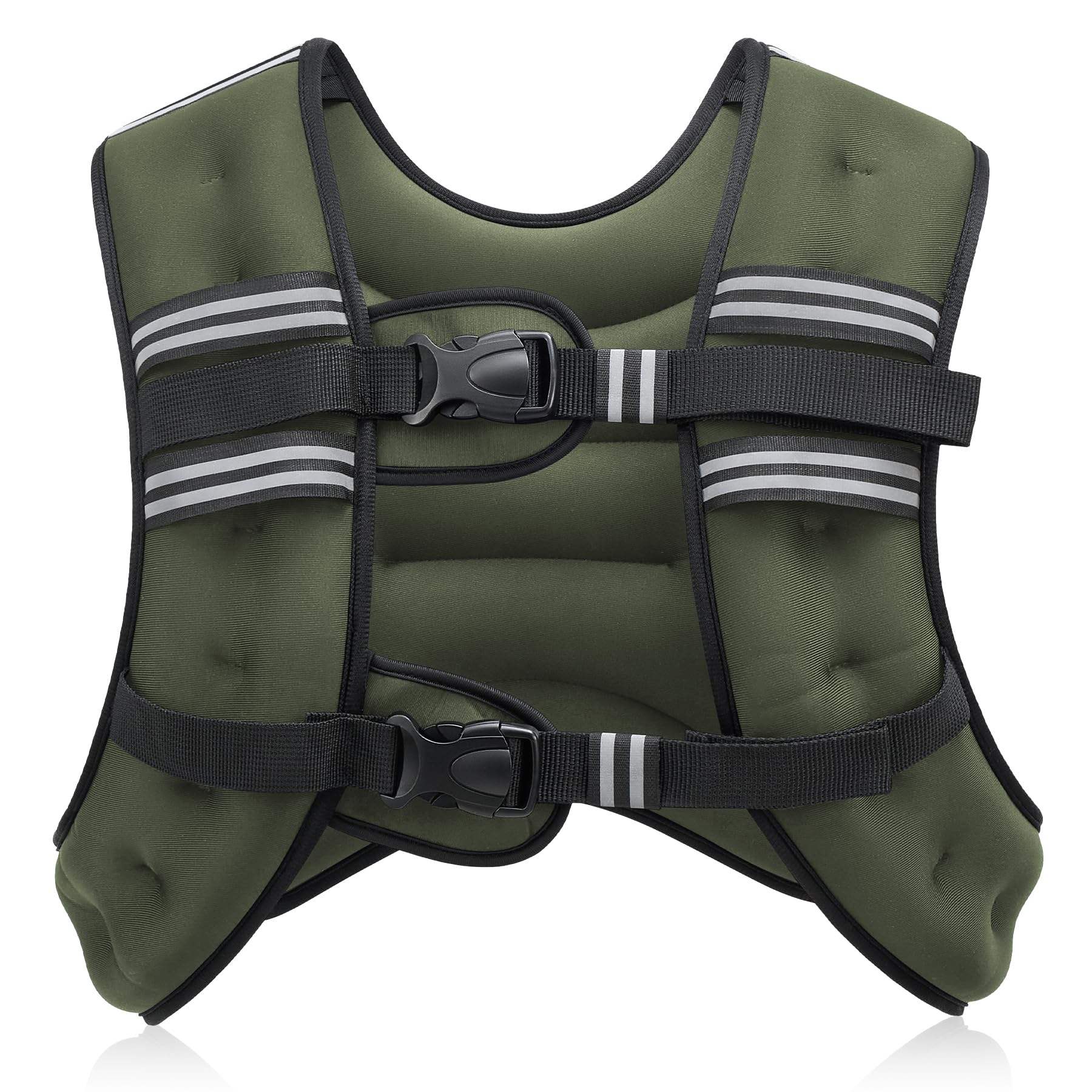 ZELUS Weighted Vest, 6lb/8lb/12lb/16lb/20lb/25lb/30lb Weight Vest with Reflective Stripe for Workout, Strength Training, Running, Fitness, Muscle Building, Weight Loss, Weightlifting