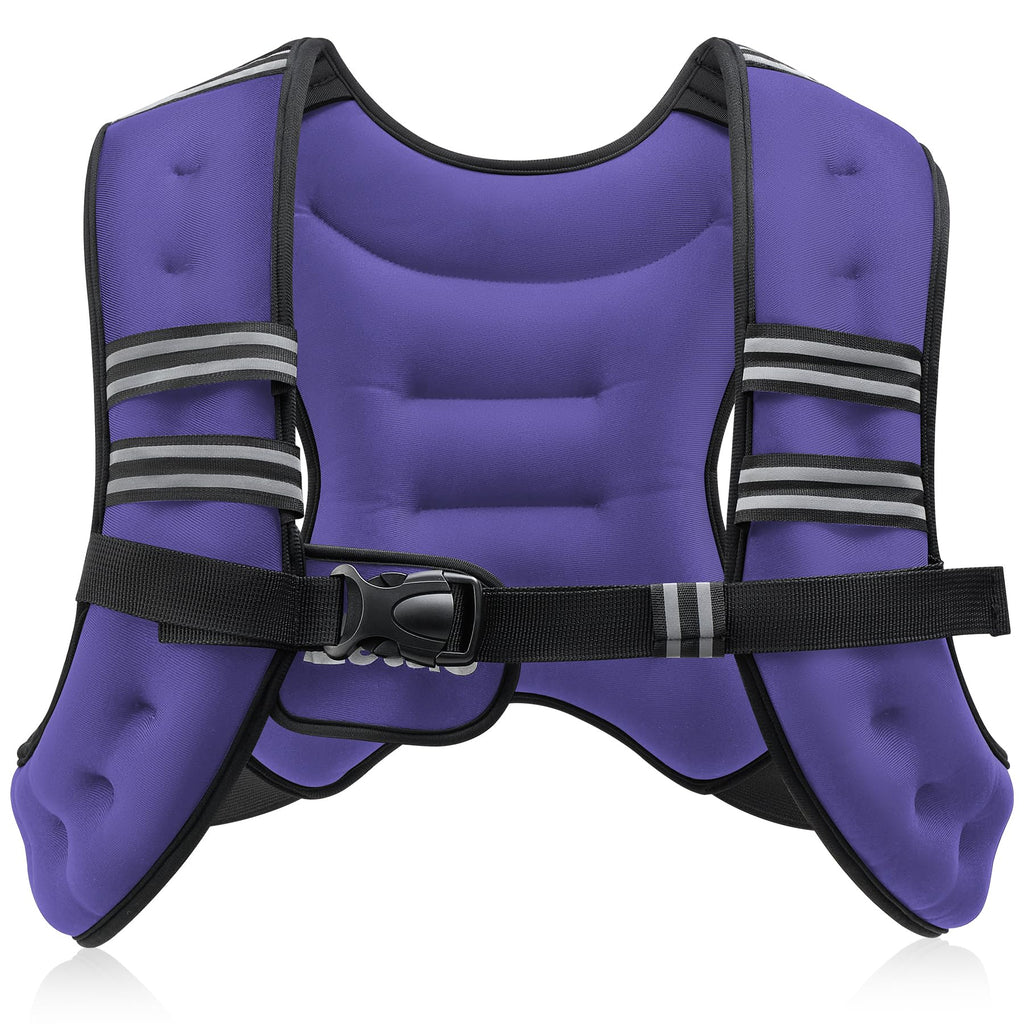 ZELUS Weighted Vest, 6lb/8lb/12lb/16lb/20lb/25lb/30lb Weight Vest with Reflective Stripe for Workout, Strength Training, Running, Fitness, Muscle Building, Weight Loss, Weightlifting