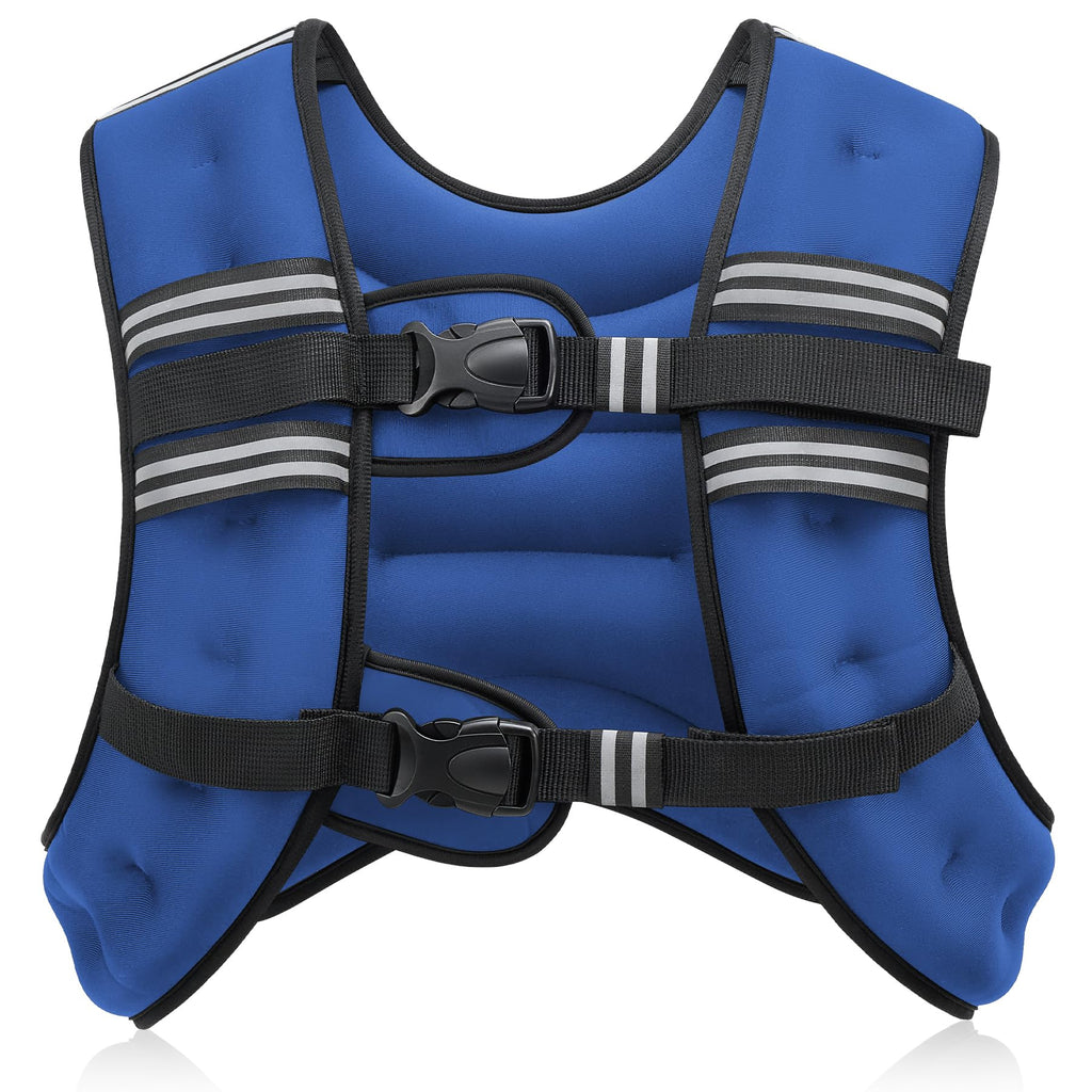 ZELUS Weighted Vest, 6lb/8lb/12lb/16lb/20lb/25lb/30lb Weight Vest with Reflective Stripe for Workout, Strength Training, Running, Fitness, Muscle Building, Weight Loss, Weightlifting