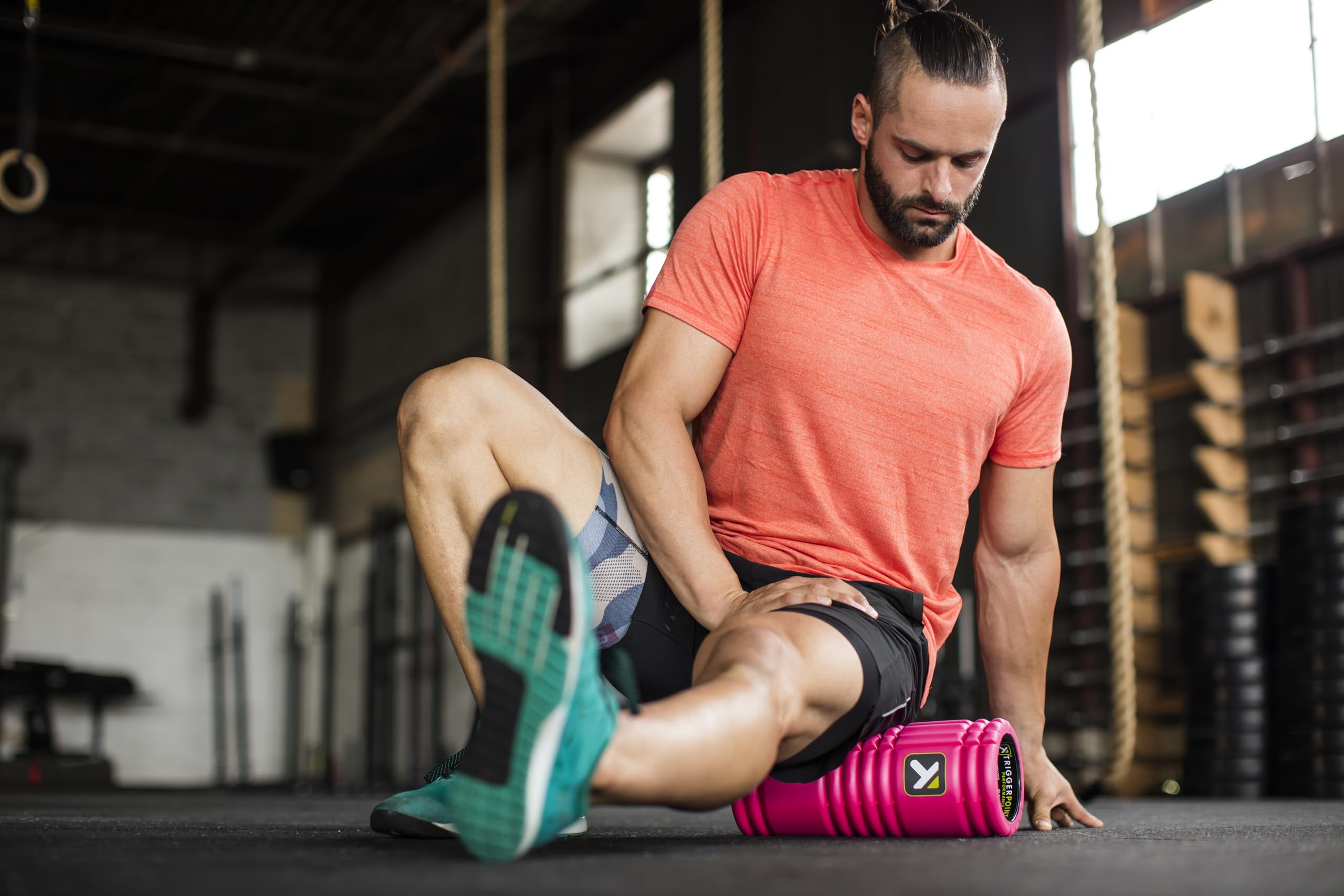 TriggerPoint Grid 1.0 Foam Roller - 13" Multi-Density Massage Roller for Deep Tissue & Muscle Recovery - Relieves Tight, Sore Muscles & Kinks, Improves Mobility & Circulation - Targets Key Body Parts