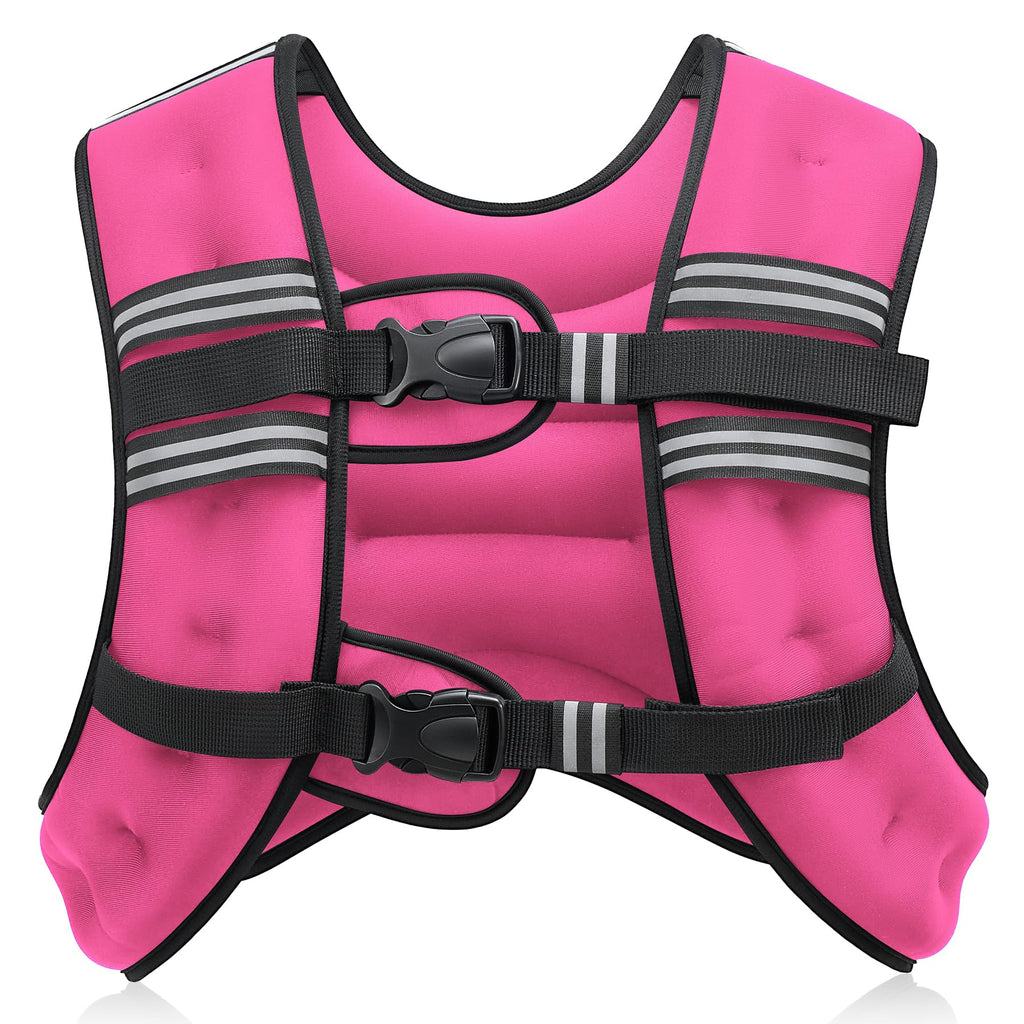 ZELUS Weighted Vest, 6lb/8lb/12lb/16lb/20lb/25lb/30lb Weight Vest with Reflective Stripe for Workout, Strength Training, Running, Fitness, Muscle Building, Weight Loss, Weightlifting