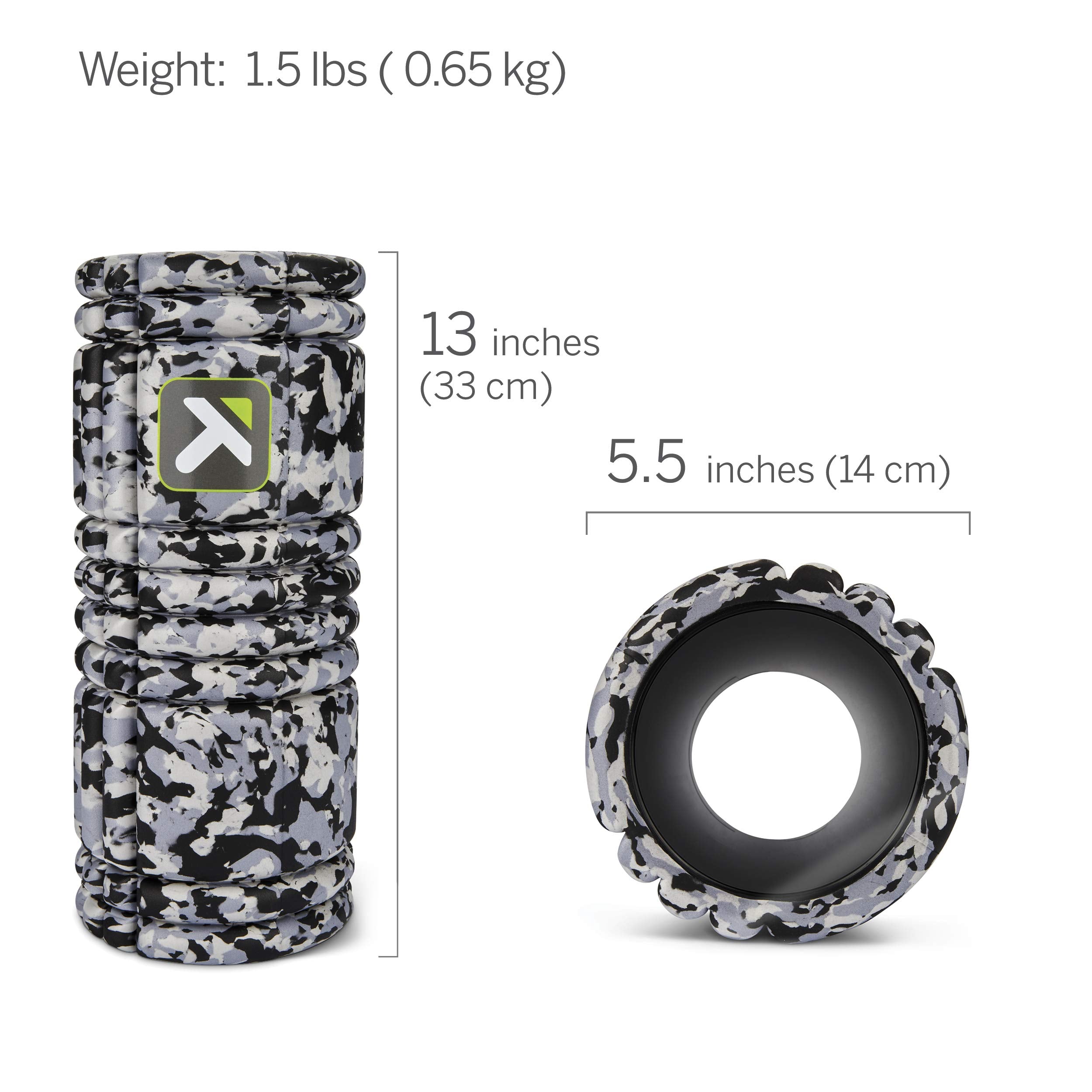 TriggerPoint Grid 1.0 Foam Roller - 13" Multi-Density Massage Roller for Deep Tissue & Muscle Recovery - Relieves Tight, Sore Muscles & Kinks, Improves Mobility & Circulation - Targets Key Body Parts