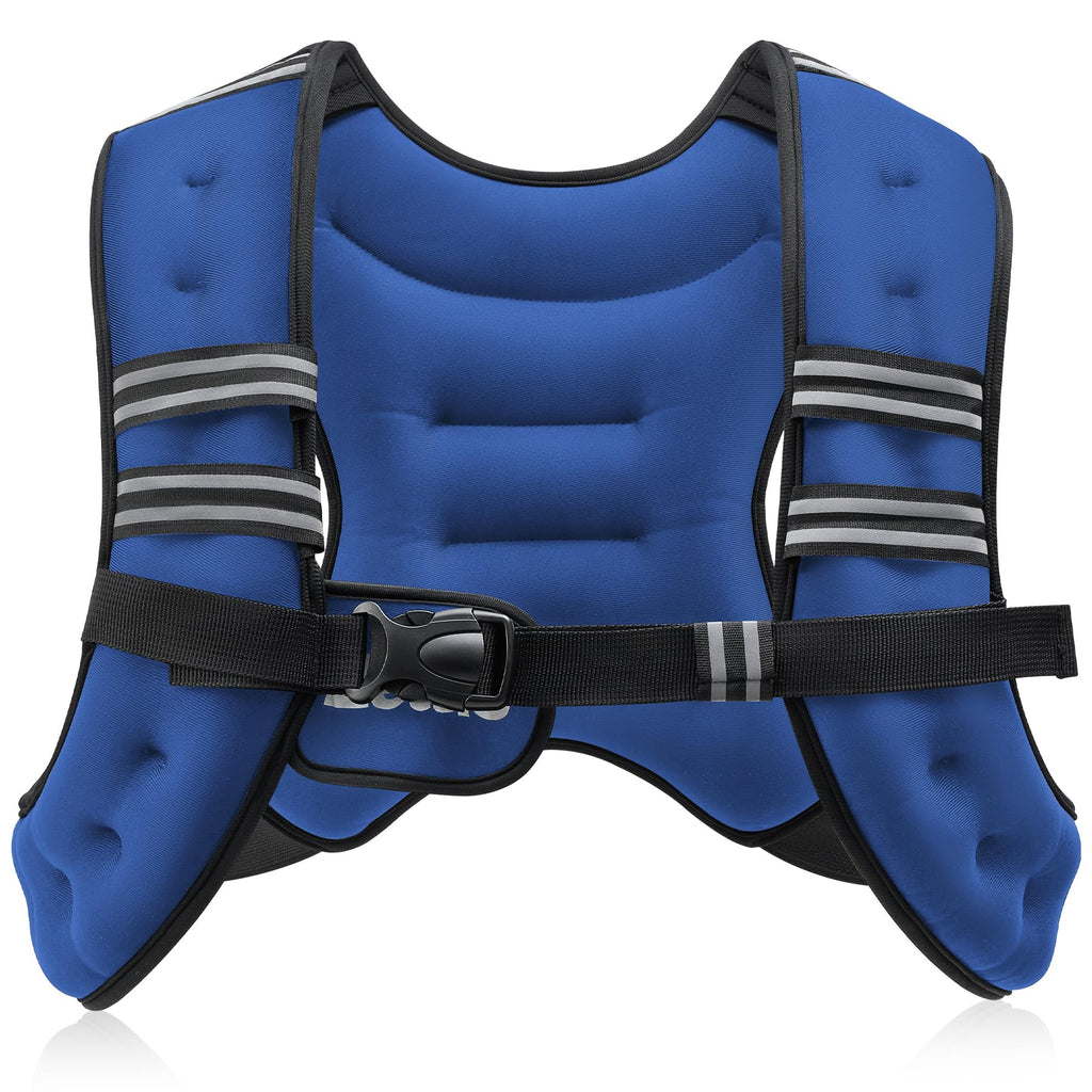 ZELUS Weighted Vest, 6lb/8lb/12lb/16lb/20lb/25lb/30lb Weight Vest with Reflective Stripe for Workout, Strength Training, Running, Fitness, Muscle Building, Weight Loss, Weightlifting