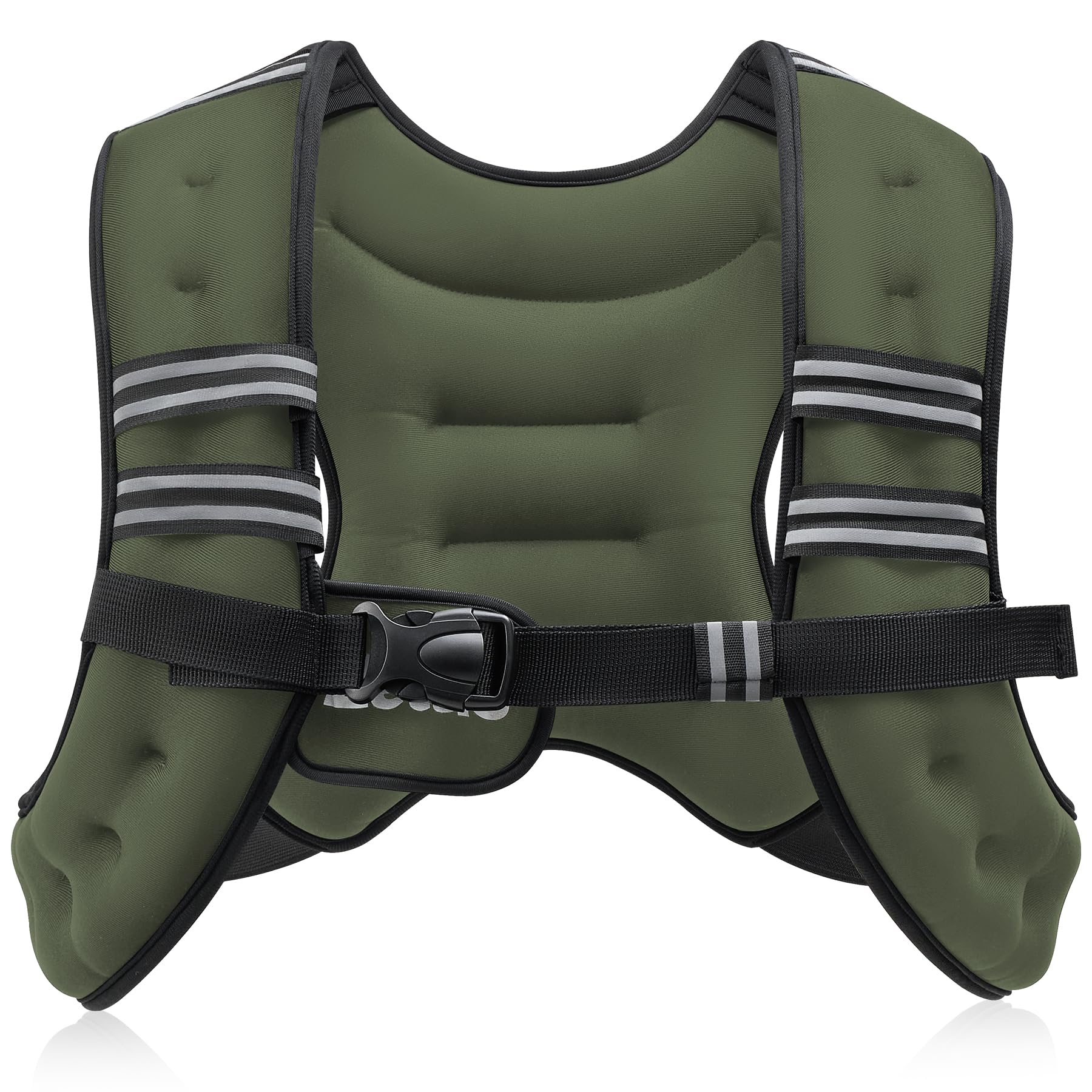 ZELUS Weighted Vest, 6lb/8lb/12lb/16lb/20lb/25lb/30lb Weight Vest with Reflective Stripe for Workout, Strength Training, Running, Fitness, Muscle Building, Weight Loss, Weightlifting