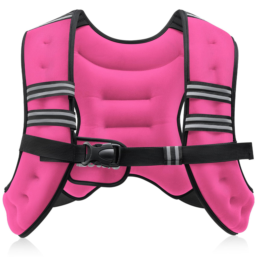 ZELUS Weighted Vest, 6lb/8lb/12lb/16lb/20lb/25lb/30lb Weight Vest with Reflective Stripe for Workout, Strength Training, Running, Fitness, Muscle Building, Weight Loss, Weightlifting