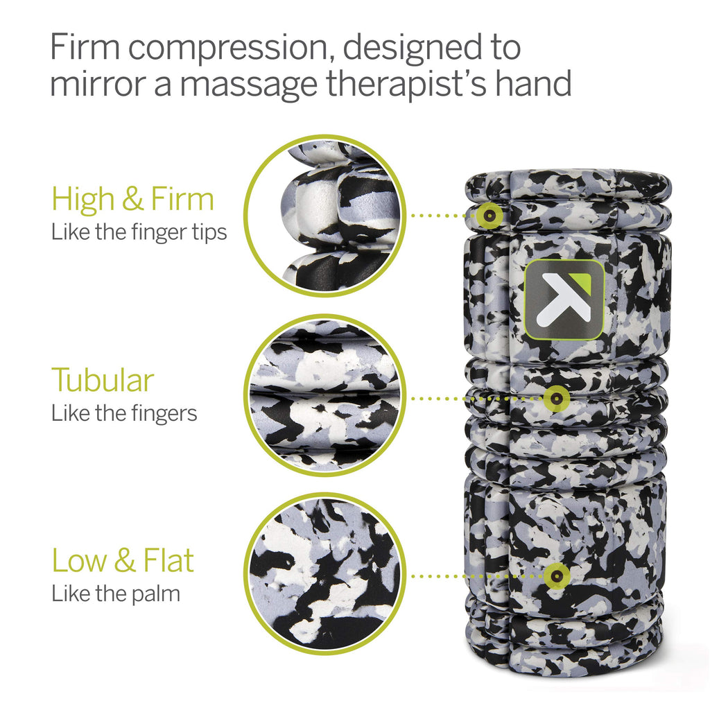 TriggerPoint Grid 1.0 Foam Roller - 13" Multi-Density Massage Roller for Deep Tissue & Muscle Recovery - Relieves Tight, Sore Muscles & Kinks, Improves Mobility & Circulation - Targets Key Body Parts
