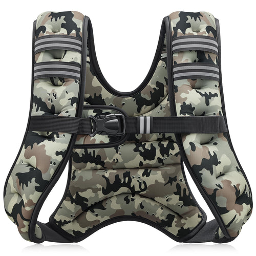 ZELUS Weighted Vest, 6lb/8lb/12lb/16lb/20lb/25lb/30lb Weight Vest with Reflective Stripe for Workout, Strength Training, Running, Fitness, Muscle Building, Weight Loss, Weightlifting